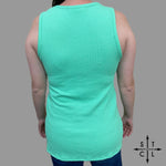 Load image into Gallery viewer, Gio Green Ribbed Tank