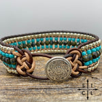 Load image into Gallery viewer, Silver Turquoise Olive Picasso Green Tabatha