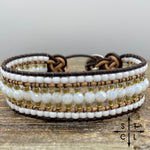 Load image into Gallery viewer, White Clear Gold Tabatha