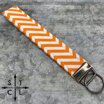 Load image into Gallery viewer, Key Fob Chevron Orange White