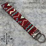 Load image into Gallery viewer, Key Fob Aztec Maroon