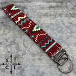 Load image into Gallery viewer, Key Fob Aztec Maroon