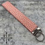 Load image into Gallery viewer, Key Fob Pink Polka Dot