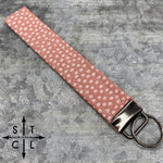 Load image into Gallery viewer, Key Fob Pink Polka Dot