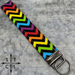 Load image into Gallery viewer, Key Fob Deer Chevron Rainbow