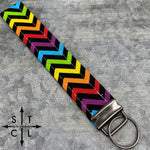 Load image into Gallery viewer, Key Fob Deer Chevron Rainbow