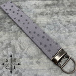 Load image into Gallery viewer, Key Fob Mauve Polka Dots