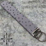 Load image into Gallery viewer, Key Fob Mauve Polka Dots