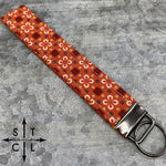 Load image into Gallery viewer, Key Fob Burnt Orange Floral