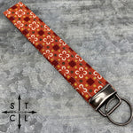 Load image into Gallery viewer, Key Fob Burnt Orange Floral