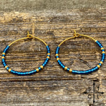 Load image into Gallery viewer, Shimmer Turquoise Amber Earrings