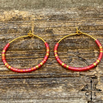 Load image into Gallery viewer, Hot Pink Amber Earrings
