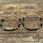 Load image into Gallery viewer, Black Amber Earrings