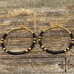 Load image into Gallery viewer, Black Amber Earrings