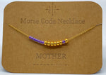 Load image into Gallery viewer, Morse Code Necklace MOTHER Gold