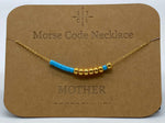 Load image into Gallery viewer, Morse Code Necklace MOTHER Gold