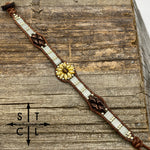 Load image into Gallery viewer, Picasso Beige Clear Mint Green Metallic Brown Daisy