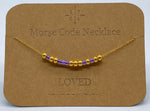 Load image into Gallery viewer, Morse Code Necklace LOVED Gold