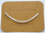 Load image into Gallery viewer, Morse Code Necklace FOOTBALL MOM Silver
