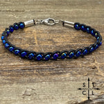 Load image into Gallery viewer, Skinny Tasha Blue Peacock Bracelet