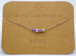 Load image into Gallery viewer, Morse Code Necklace MEME Silver