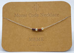 Load image into Gallery viewer, Morse Code Necklace MEME Silver