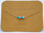 Load image into Gallery viewer, Morse Code Necklace MEME Silver