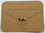 Load image into Gallery viewer, Morse Code Necklace MEME Silver