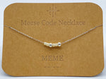Load image into Gallery viewer, Morse Code Necklace MEME Silver