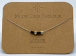 Load image into Gallery viewer, Morse Code Necklace MEME Silver