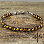 Load image into Gallery viewer, Skinny Tasha Clear Gold Matte Rose Gold Bracelet