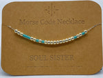 Load image into Gallery viewer, Morse Code Necklace SOUL SISTER Silver