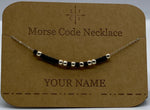 Load image into Gallery viewer, Morse Code Necklace CUSTOM Silver