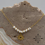 Load image into Gallery viewer, White Sun Charm Necklace