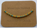 Load image into Gallery viewer, Morse Code Necklace PARTNER IN CRIME Gold