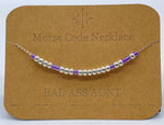 Load image into Gallery viewer, Morse Code Necklace BAD ASS AUNT Silver