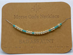 Load image into Gallery viewer, Morse Code Necklace BAD ASS AUNT Silver