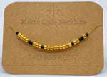 Load image into Gallery viewer, Morse Code Necklace BAD ASS AUNT Gold