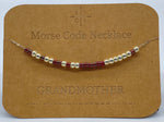 Load image into Gallery viewer, Morse Code Necklace Grandmother Silver