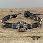 Load image into Gallery viewer, Peacock Clear Silver Peacock Matte Silver Daisy