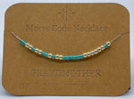 Load image into Gallery viewer, Morse Code Necklace Grandmother Silver