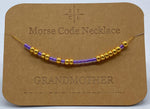 Load image into Gallery viewer, Morse Code Necklace Grandmother Gold