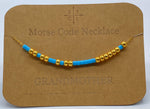 Load image into Gallery viewer, Morse Code Necklace Grandmother Gold