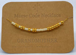 Load image into Gallery viewer, Morse Code Necklace Grandmother Gold
