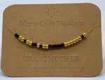 Load image into Gallery viewer, Morse Code Necklace Grandmother Gold