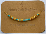 Load image into Gallery viewer, Morse Code Necklace Grandmother Gold