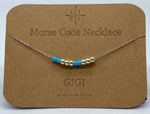 Load image into Gallery viewer, Morse Code Necklace GIGI Silver