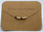 Load image into Gallery viewer, Morse Code Necklace GIGI Silver