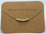 Load image into Gallery viewer, Morse Code Necklace GIGI Silver