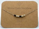 Load image into Gallery viewer, Morse Code Necklace GIGI Silver